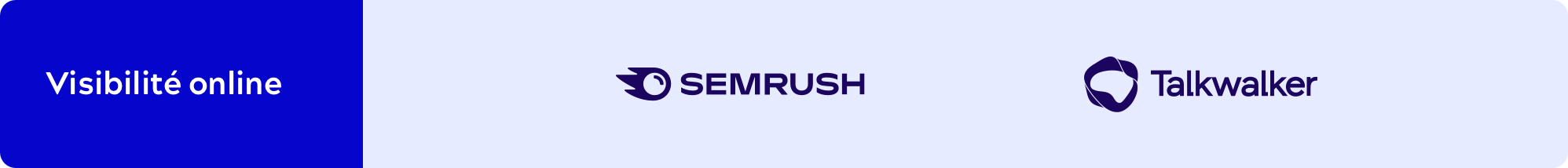 Visibilité online : Semrush, Talkwalker